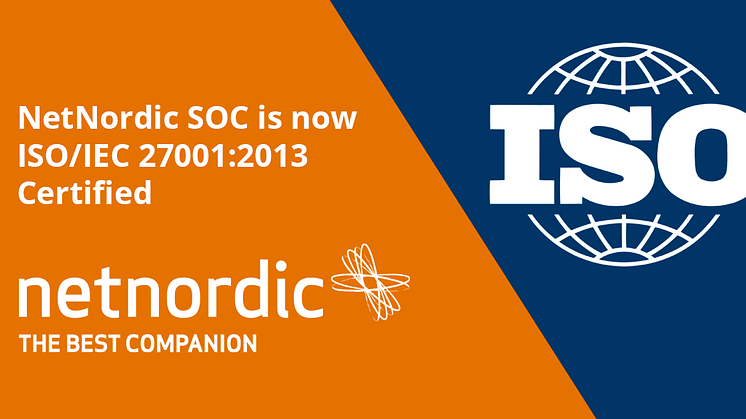 NetNordic SOC er ISO 27001 certificeret