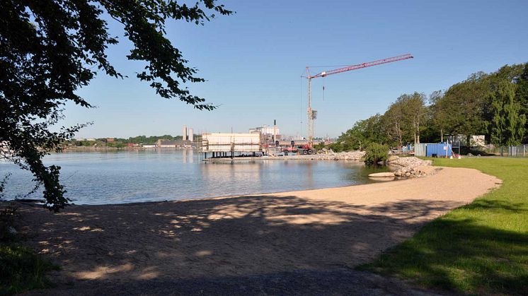 Otjänligt vatten vid Vägga havsbad i Karlshamn