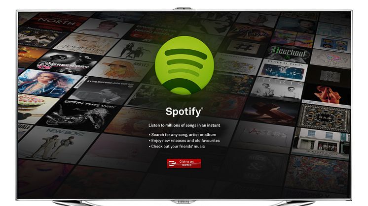 Miljoner låtar via ny app: Spotify flyttar in i Samsungs smart-tv