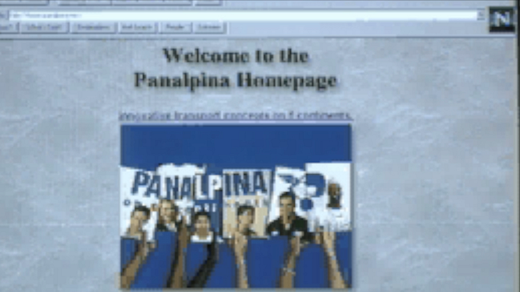 When the internet was new to all of us: Panalpina's website from the 90s (Screenshot by Panalpina)