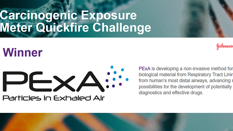 PExA vinnare i ”Carcinogenic Exposure Meter QuickFire Challenge” 