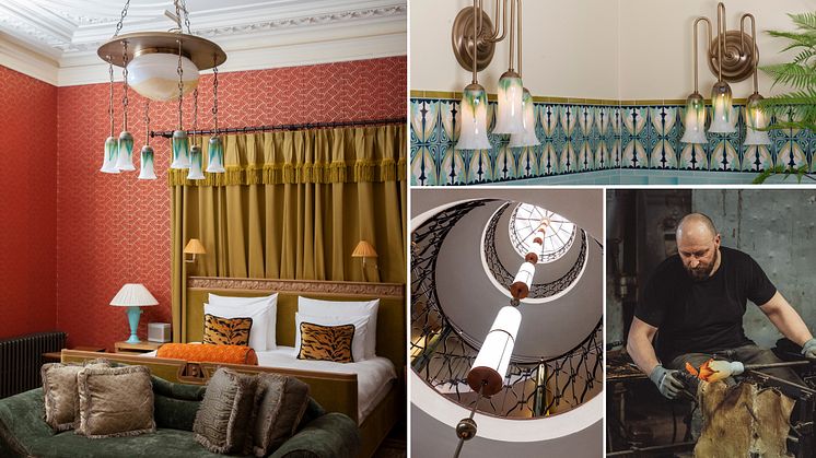 Spesiallagde lamper i Art Nouveau og Art Deco stil levert til Villa Inkognito og Sommerro hotell