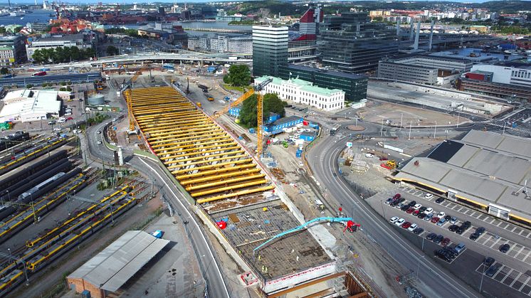 Underjordiska tillbyggnaden av Göteborgs centralstation. Foto: NCC