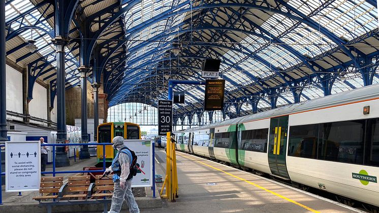 Brighton station: Applying 30-day viruscide