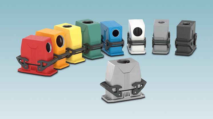 Heavy-duty connectors in various colours