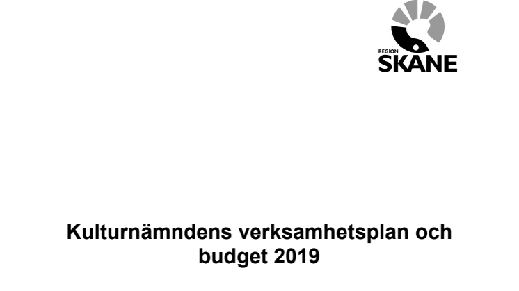 Kulturnämndens verksamhetsplan och budget 2019