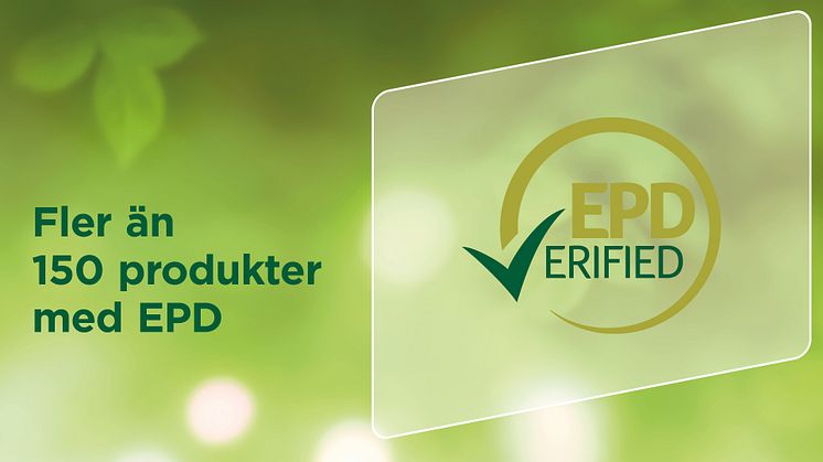 Weber var tidiga i branschen när man började med att EPD-verifiera sina produkter redan 2011.
