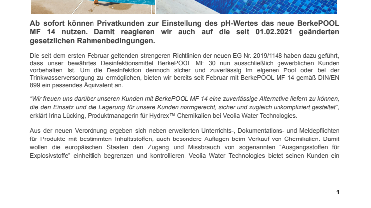 58017_PM_Veolia Water Technologies erweitert Produktlinie zur Desinfektion von Schwimmbadwasser mit BerkePOOL MF14.pdf