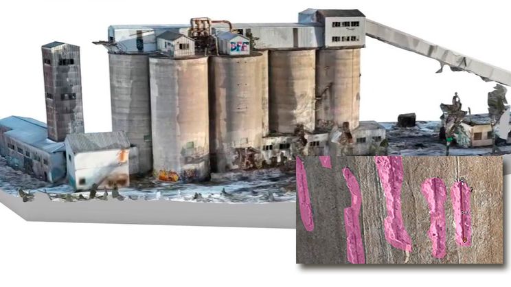 3D AI-gjenkjenning for store betongkonstruksjoner