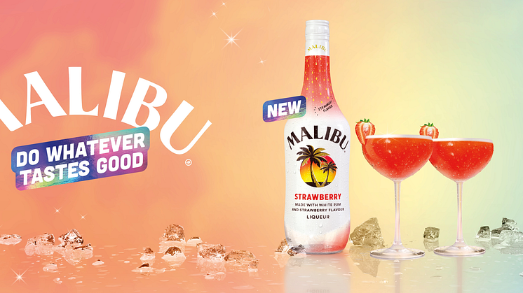 Malibu Strawberry moodshot with cocktails
