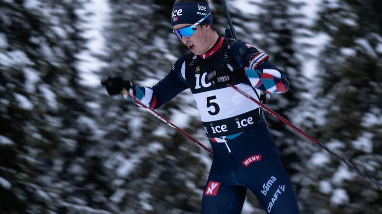 DEBUTERER: Vebjørn Sørum (Søndre Ål Sportsklubb) ligger som nummer tre i IBU Cup'en totalt. Nå skal han prøve seg i verdenscupen. Foto: Emil Sørgård / NSSF. 