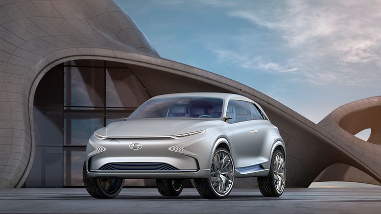 Hyundais nye hydrogenelektriske bil vises på bilmessen i Geneve denne uken