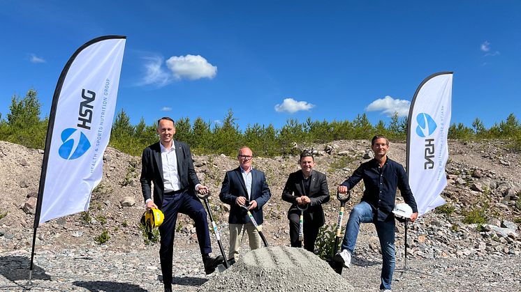 Johan Görgård, vd HSNG, David Hofmann, vd Eskilstuna Logistik, Jimmy Jansson (S), KSO Eskilstuna och Hans Bengtsson, vd Inhubs
