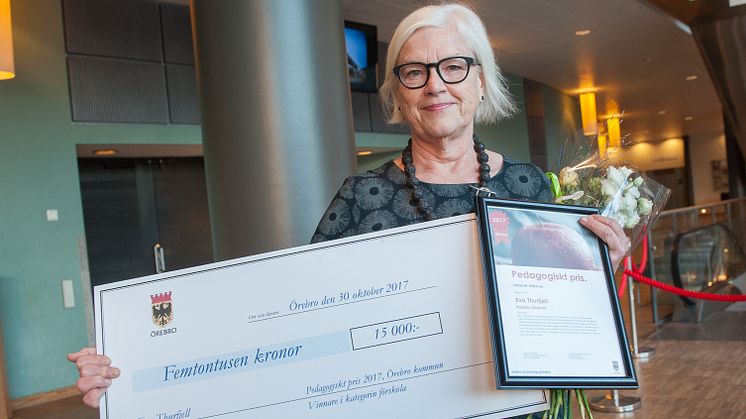 Eva Thurfjell vann Pedagogiskt pris 2017 i kategorin förskola