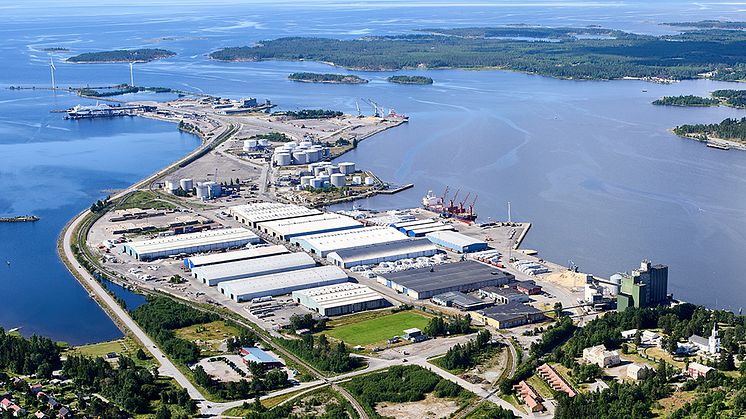 Vy över Umeå hamn. Foto: Lars Lindh