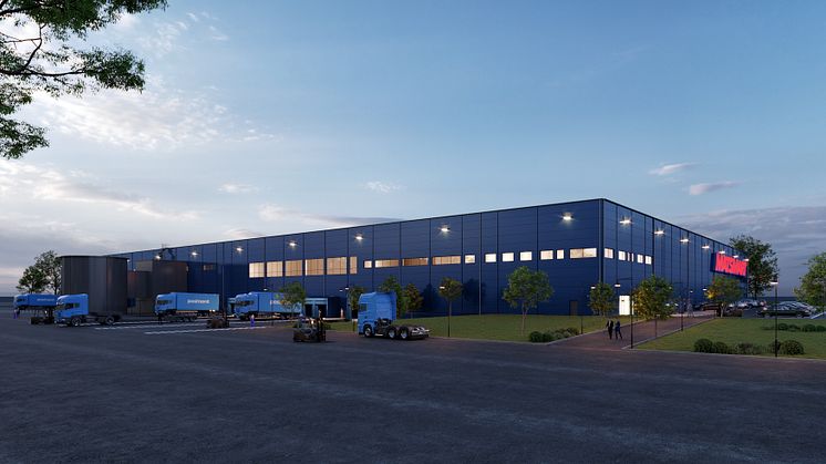 Vid bygget av Matsmarts nya centrallager i Örebro har fokus legat på högteknologi, effektivitet och design. Bild: Infrahubs