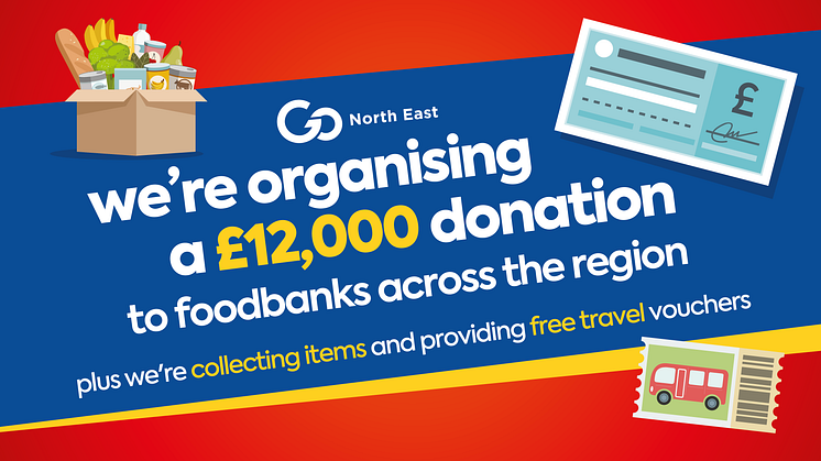 Go North East organises £12,000 donation to foodbanks across the region