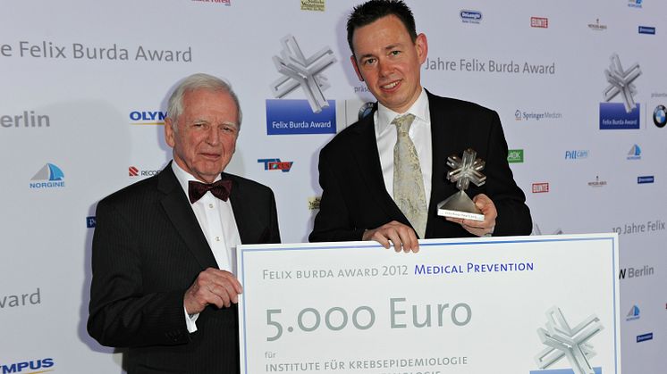 Felix Burda Award 2013 erweitert Kategorie Medizin.  Ausschreibung eröffnet.  