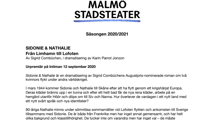 Nu är den här – säsongen 2020/2021 på Malmö Stadsteater!