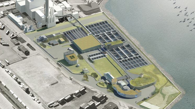 Så här planeras Öresundsverket se ut efter övertäckningen. Illustration: Fojab arkitekter.