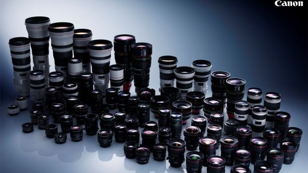 Canon har som første leverandør i verden produsert 100 millioner utskiftbare objektiver 