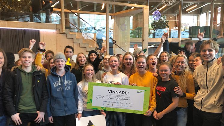 Årets vinnare i tävlingen Framtida Transporter 2019 blev klass åtta från Friskolan i Kärna. 