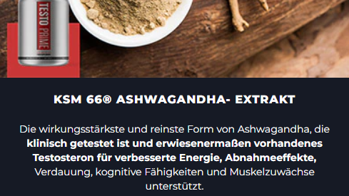Ashwagandha- Extrakt in TestoPrime