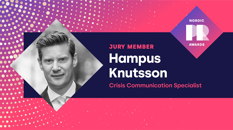 PR Awards jury 2023 Hampus Knutsson