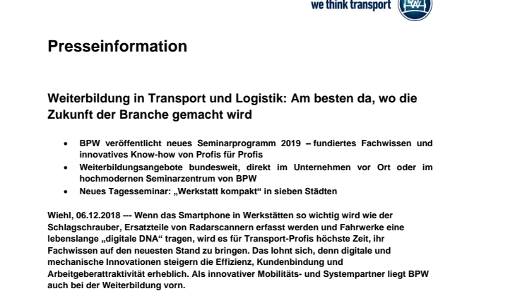 Weiterbildung in Transport und Logistik: Am besten da, wo die Zukunft der Branche gemacht wird 