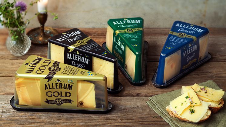 Skånemejerier utökar nu sitt sortiment av långlagrade ostar med ”Allerum Gold”.