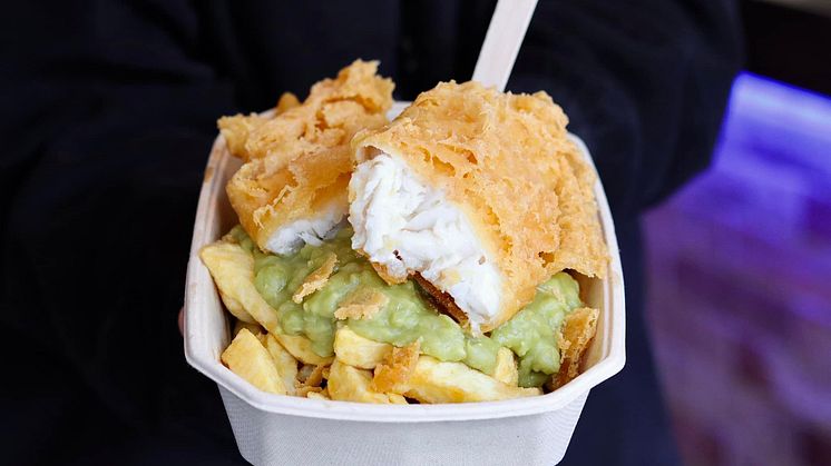 A British classic: Fish & Chips using Norwegian cod