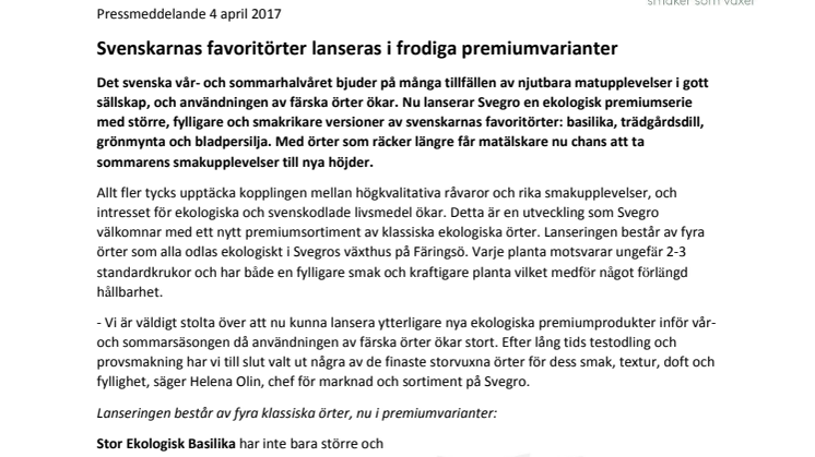 Svenskarnas favoritörter lanseras i frodiga premiumvarianter 