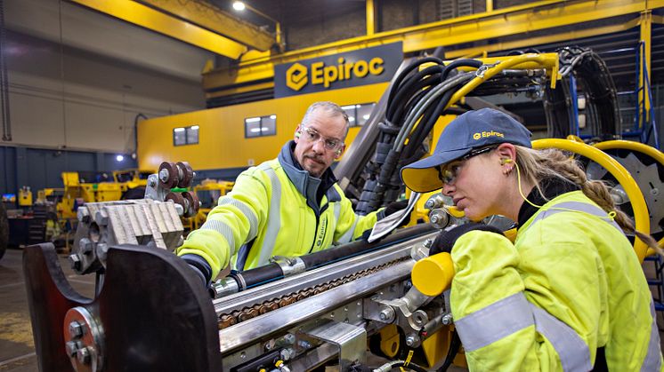 Epiroc Sweden AB och Manpower utbildar servicetekniker för gruv- och anläggningsindustrin