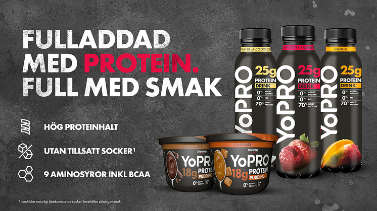 YoPro: en ny serie proteinprodukter innehållande samtliga essentiella aminosyror för alla som älskar träning