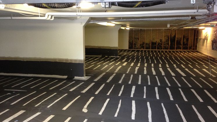 Ny systemlösning för golv i p-hus skyddar armeringen