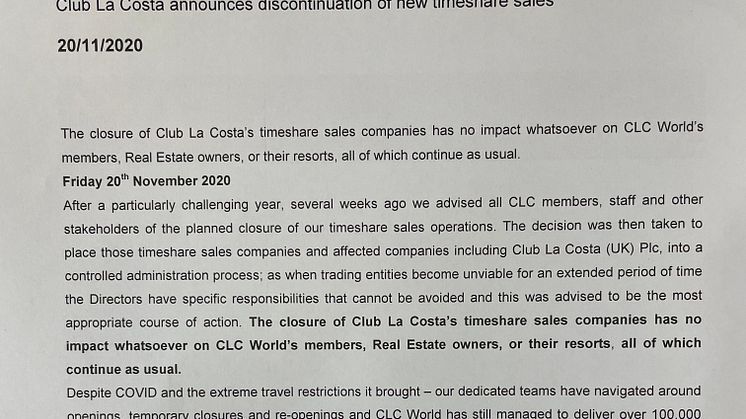 Club La Costa Timeshare Consumer Association