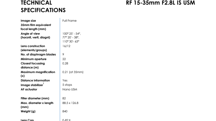 RF 15-35mm F2.8L IS USM_PR Spec Sheet