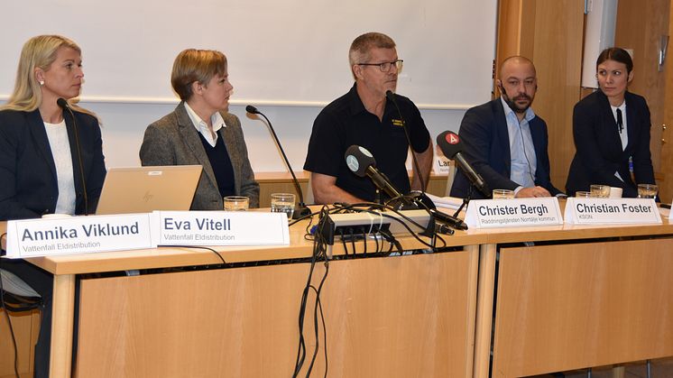 Presskonferens med Norrtälje kommun, Vattenfall och PTS – prognosen förändrad för Vattenfalls kunder