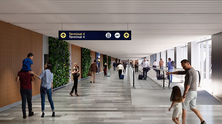 Swedavia bygger om och moderniserar på Stockholm Arlanda Airport. Illustration:Swedavia