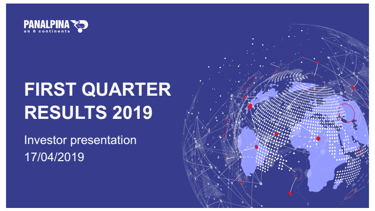 First Quarter Results 2019 – Investor Presentation