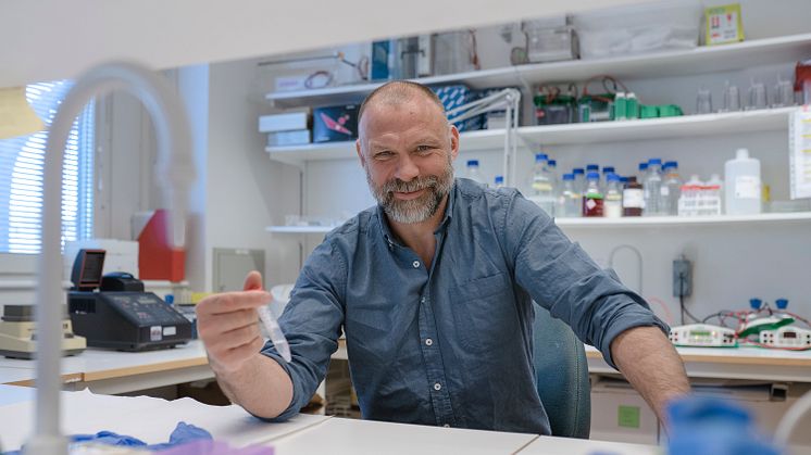 Johan Holmberg, professor vid Institutionen för molekylärbiologi vid Umeå universitet. Foto: Mattias Pettersson.