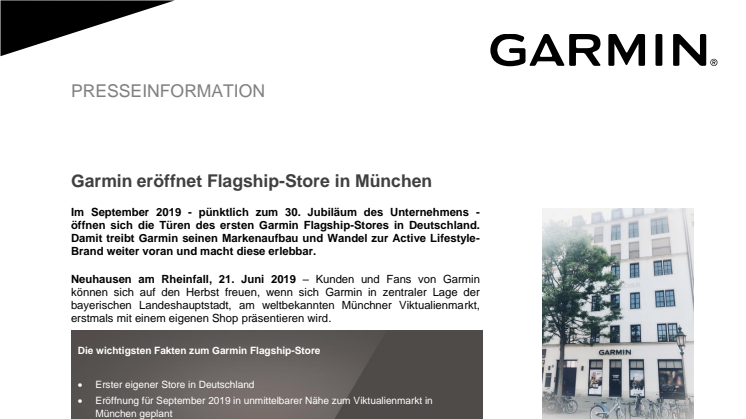 Garmin eröffnet Flagship-Store in München
