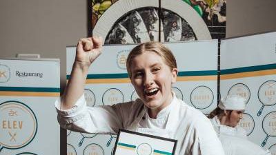 Emma Andersson från Sturegymnasiet i Halmstad - Vinnare av årets kockelev 2021