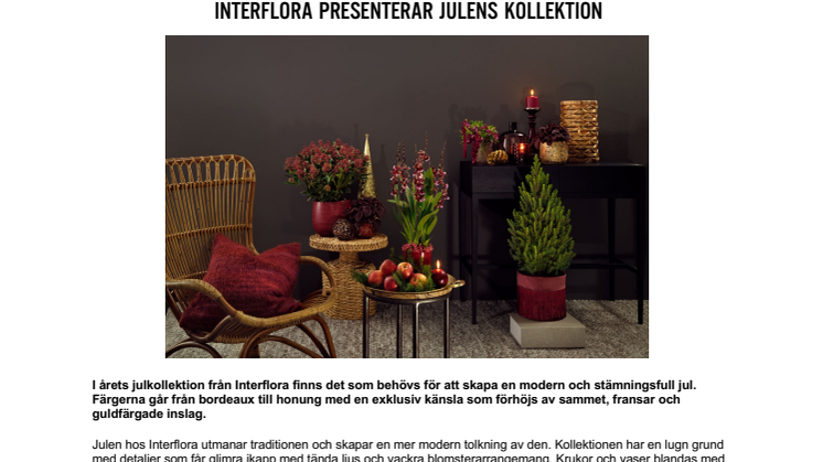 Interflora presenterar julens kollektion