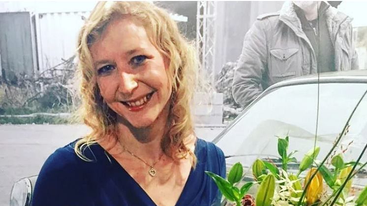 Rebecka Spånberg ved prisutdelingen for Årets Bedrifstleder 2019 i Ystad.