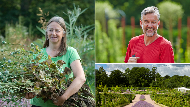 Årets trädgårdsutställare Susie White till vänster, trädgårdsmästare Peter Svenson till höger. Foto Susie White: Tom White. 
