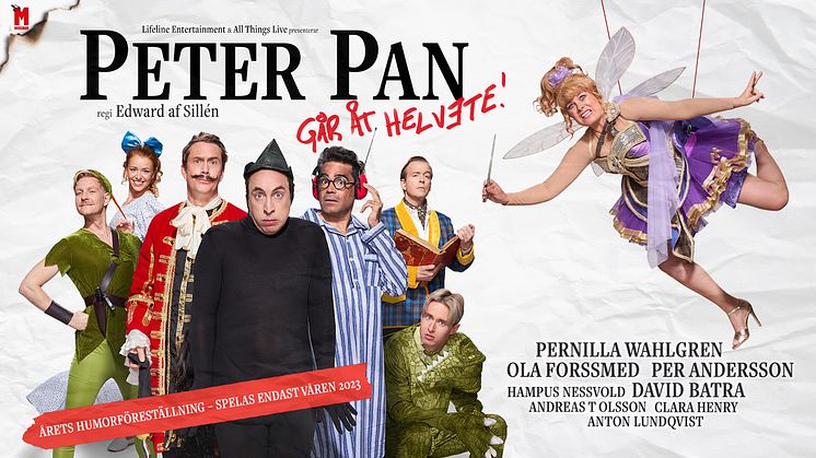 Premiär för Londonsuccén Peter Pan går åt helvete med stjärnspäckad ensemble på Cirkus i januari