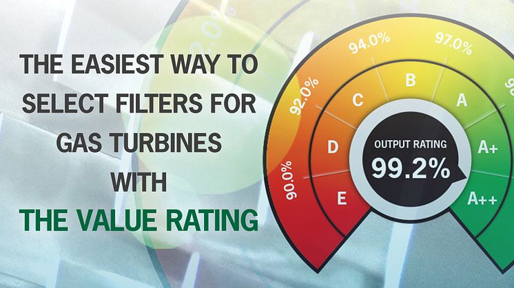 The Value Rating: Easiest way to select the best filters for gas turbines