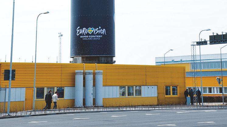 Eurovisionfjärilar har landat på Malmö Airports flygledartorn