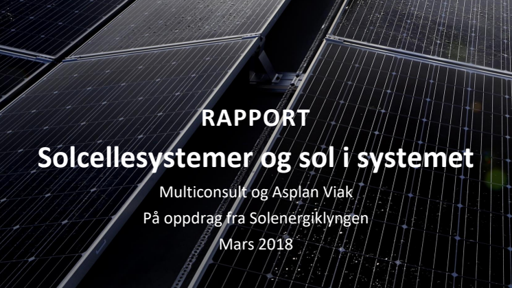 Rapport- Solcellesystemer og sol i systemet